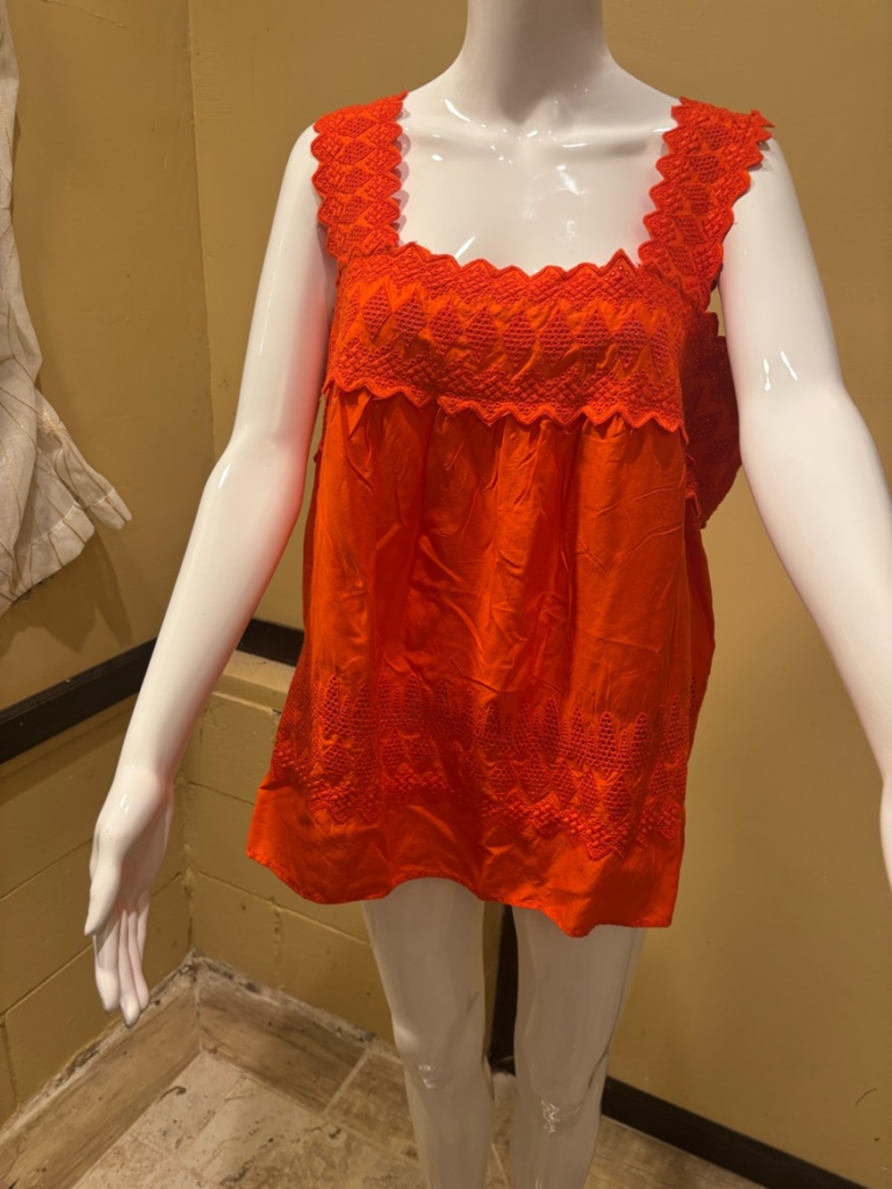 Old Navy Orange Lace-Trim Tank